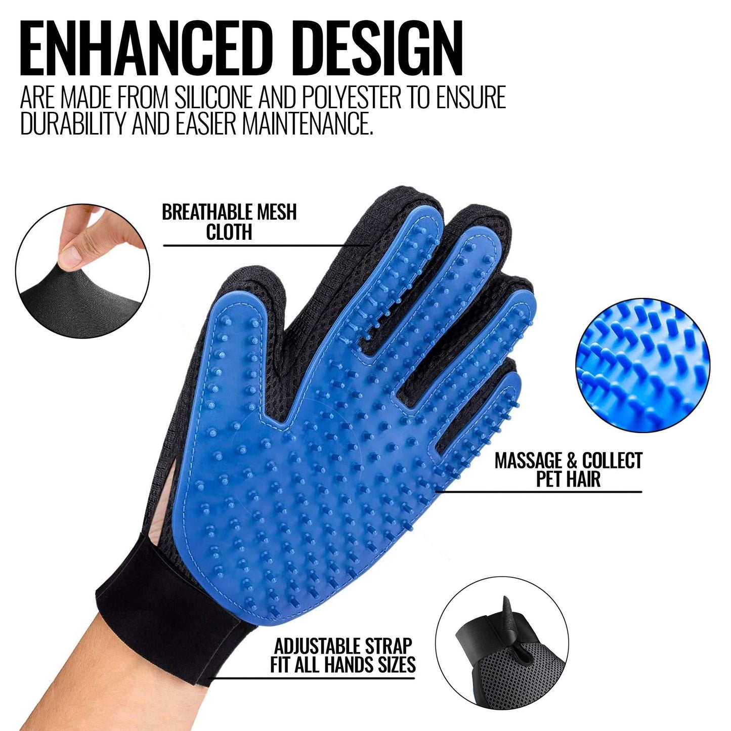 Deshedding Grooming Gloves
