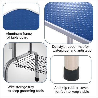 PupBrite Heavy-Duty Adjustable Pet Grooming Table – 42"